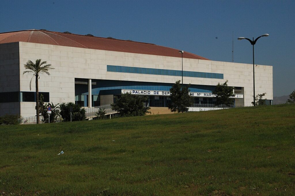 Exterior of Palacio de Deportes José María Martín Carpena in Málaga in July 2009