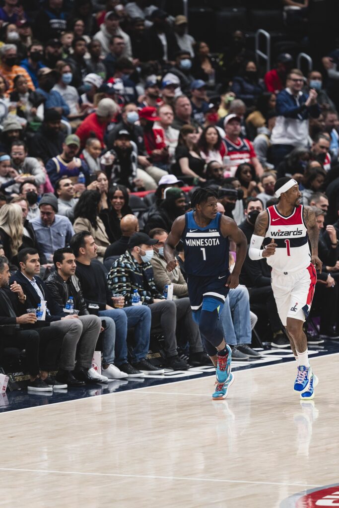 Anthony Edwards with the Timberwolves in Washington, December 2021, file photo