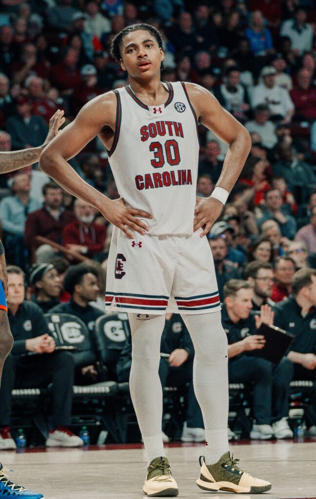 Collin Murray-Boyles in a South Carolina uniform during a 2024 college game