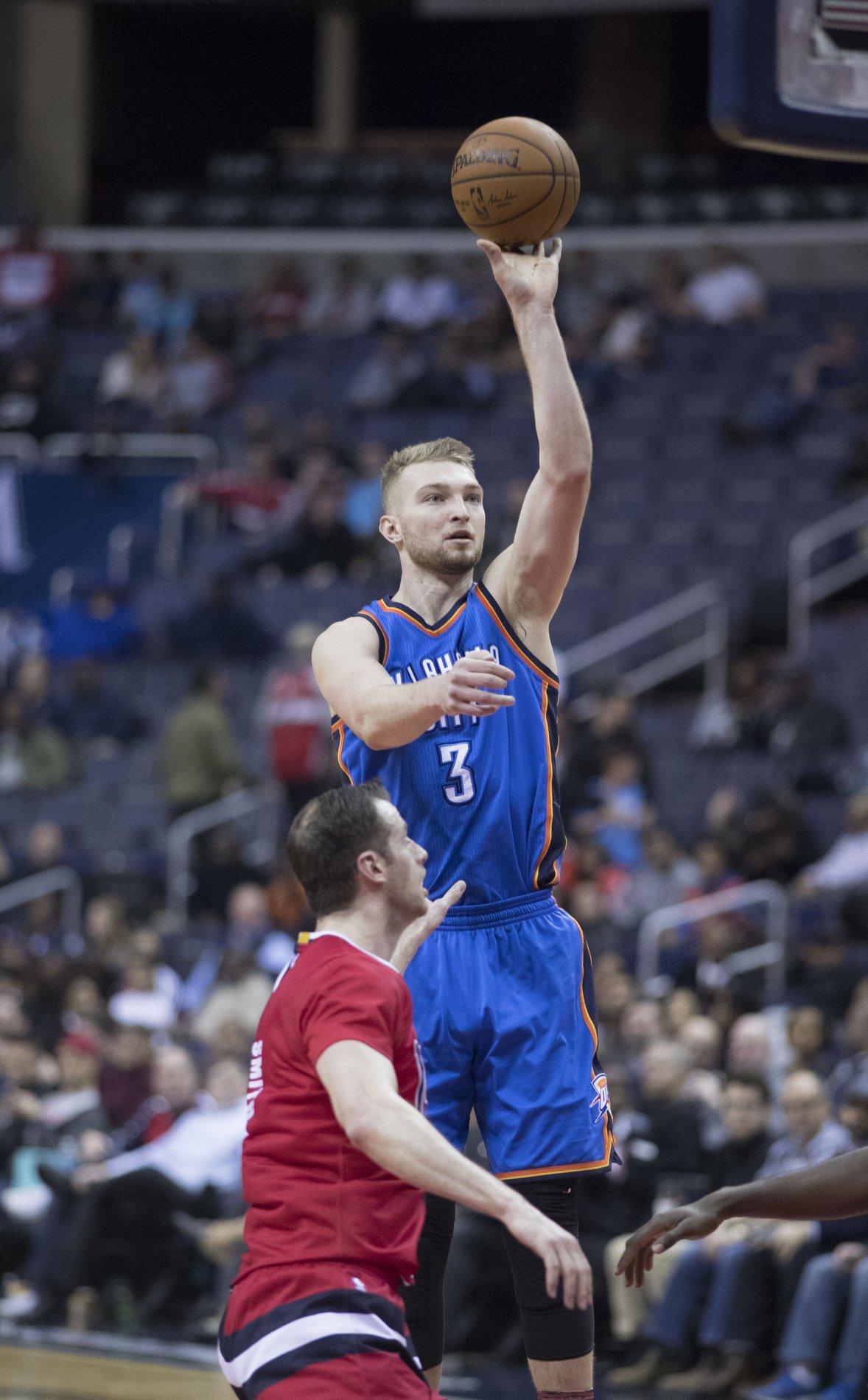 Domantas Sabonis with the Oklahoma City Thunder in February 2017, file photo