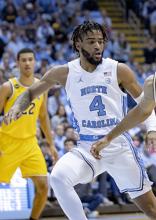 RJ Davis playing for North Carolina in an archival 2021 photo.