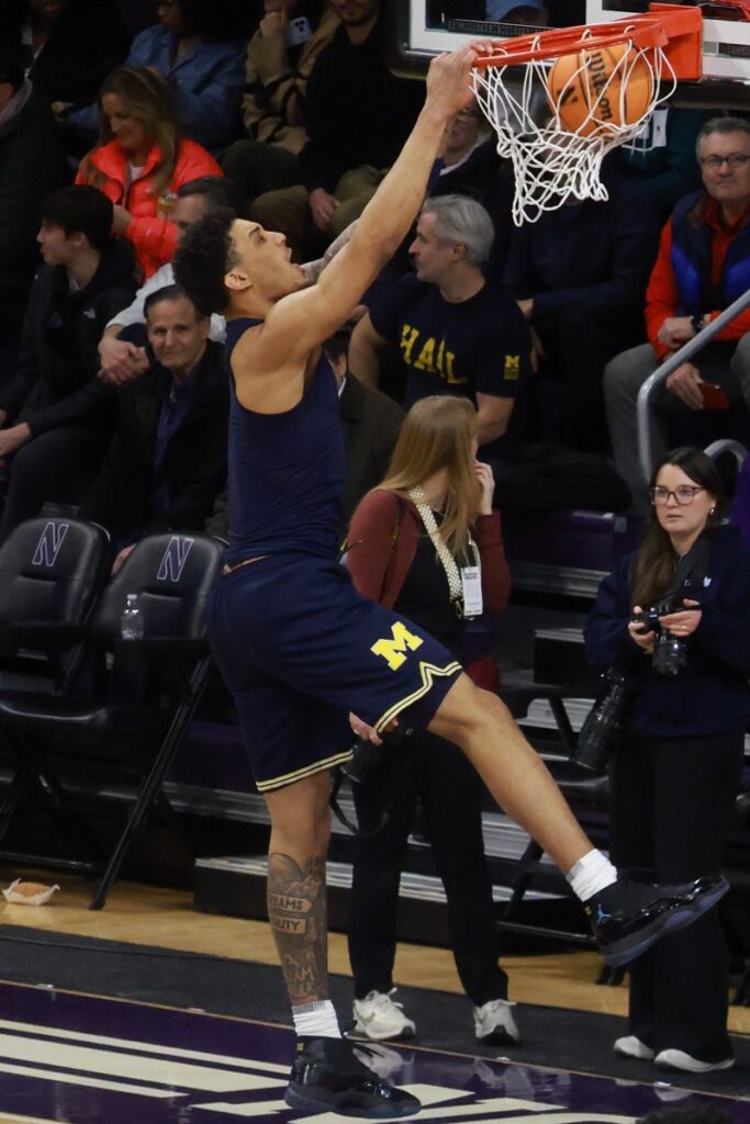 Yaxel Lendeborg with Michigan in February 2026, file photo