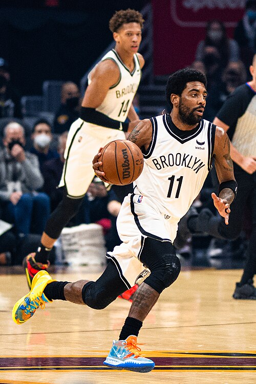 Kyrie Irving with Brooklyn in January 2022, file photo