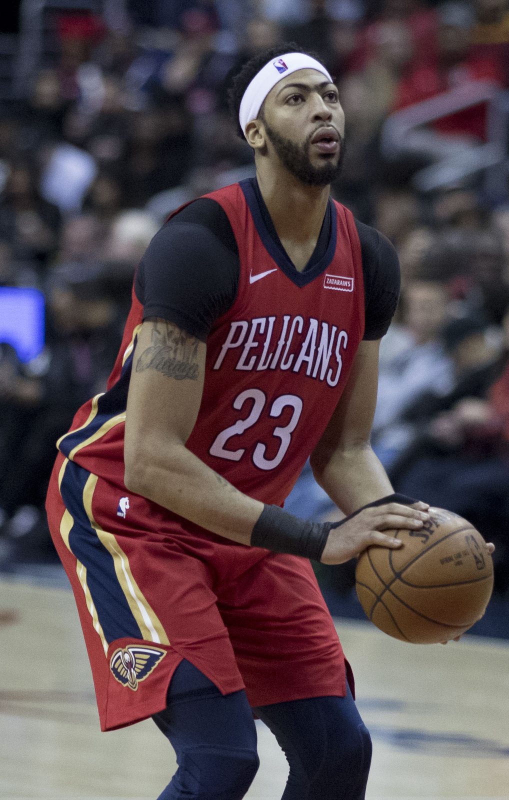 Anthony Davis at the free-throw line in Washington