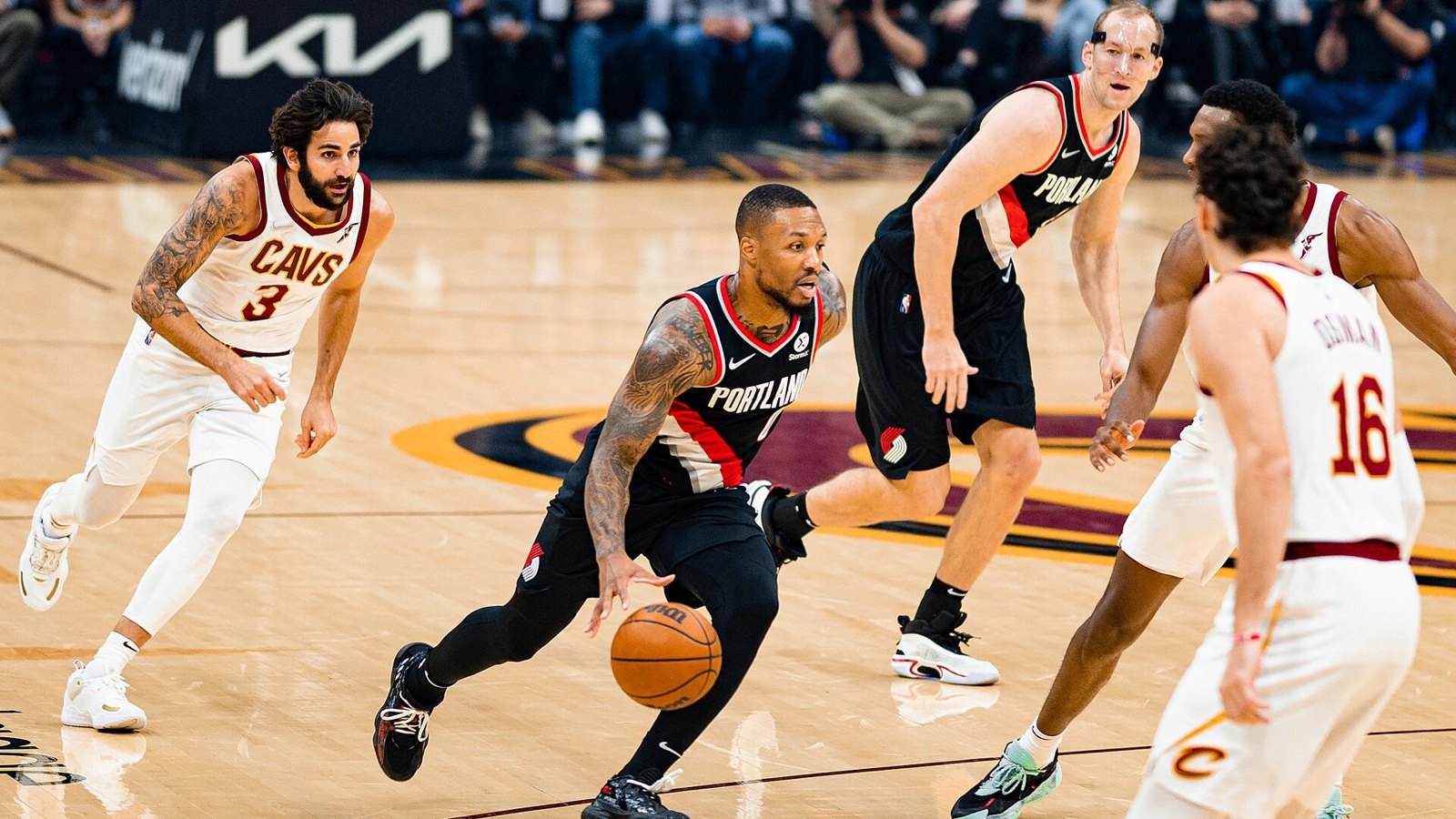 Damian Lillard with the Trail Blazers