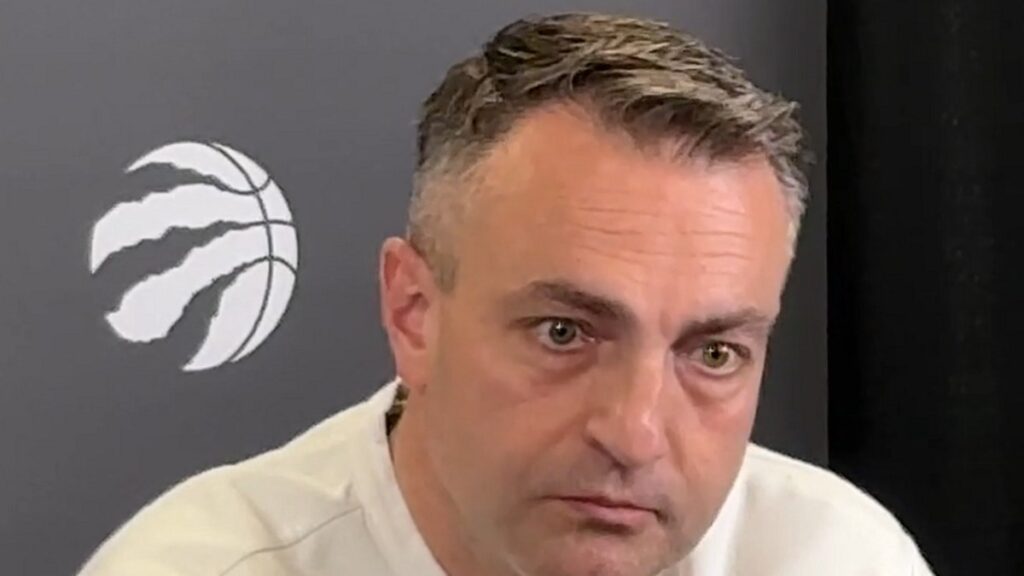Raptors coach Darko Rajaković at a press conference