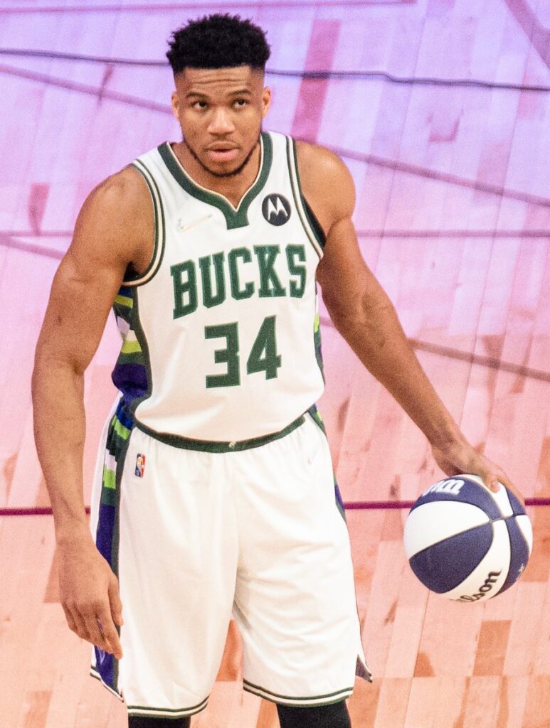 Giannis Antetokounmpo in February 2022