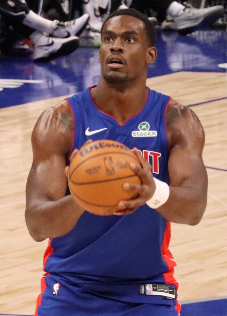 Jalen Duren prepares a free throw for the Detroit Pistons on January 25, 2026