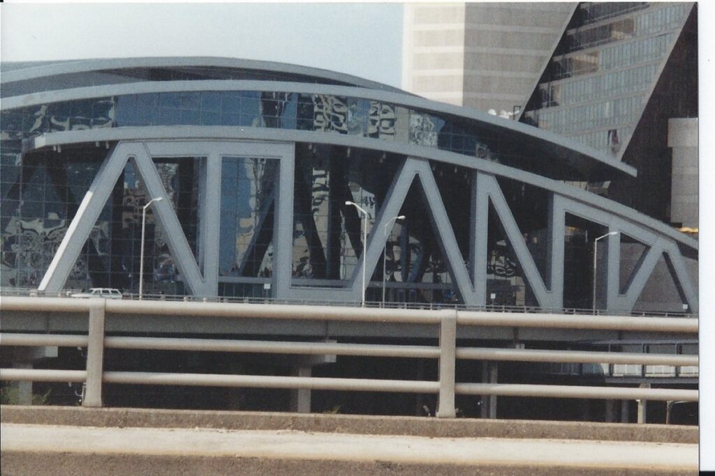 Exterior of the Atlanta Hawks' home arena in downtown Atlanta