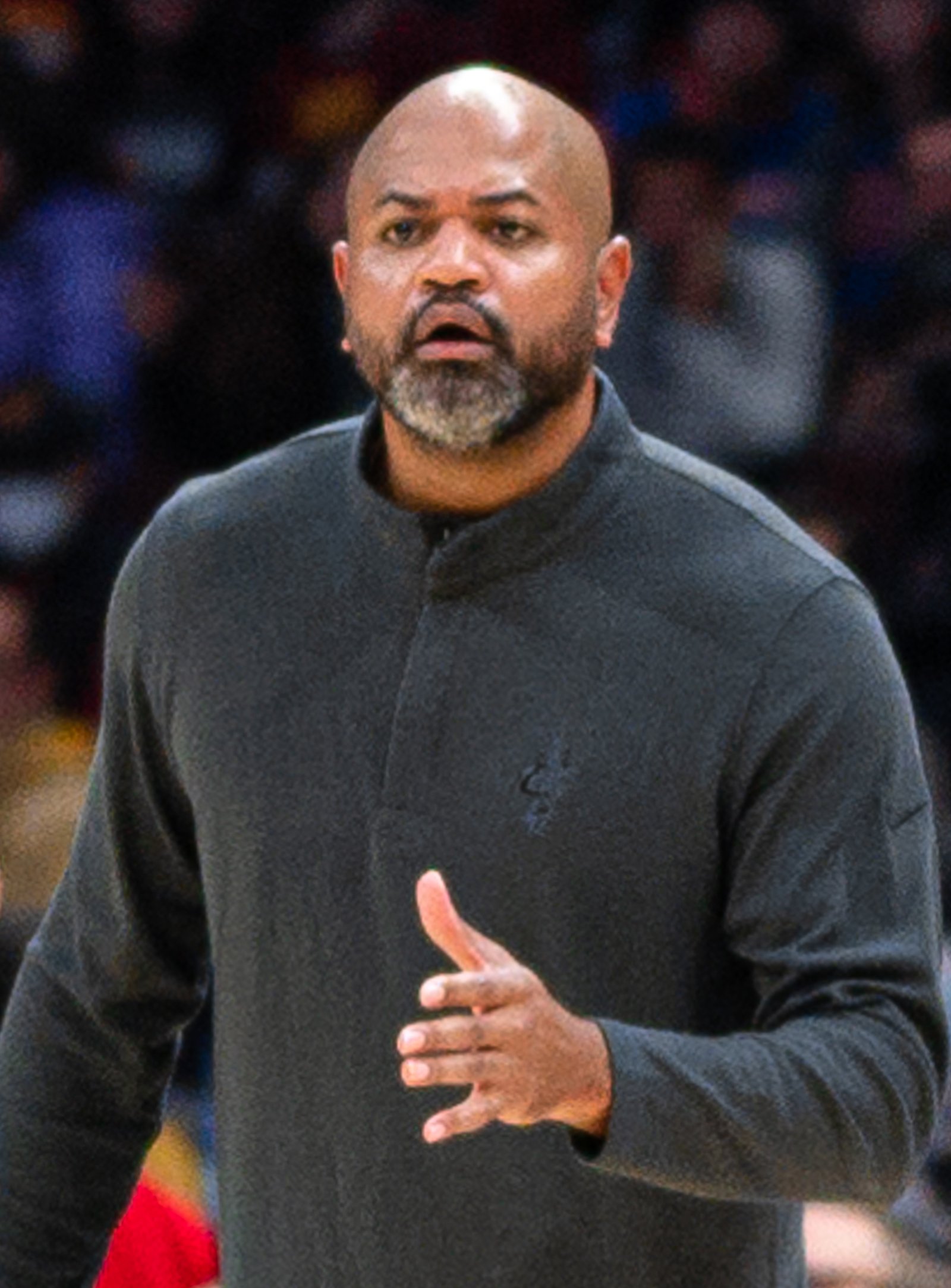 J.B. Bickerstaff on the sideline