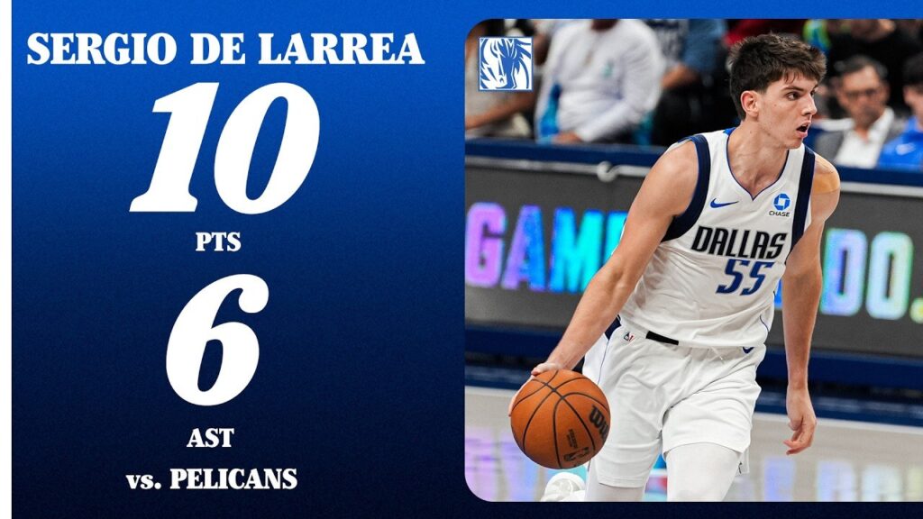 Dallas Mavericks guard Sergio de Larrea during the preseason game against the New Orleans Pelicans