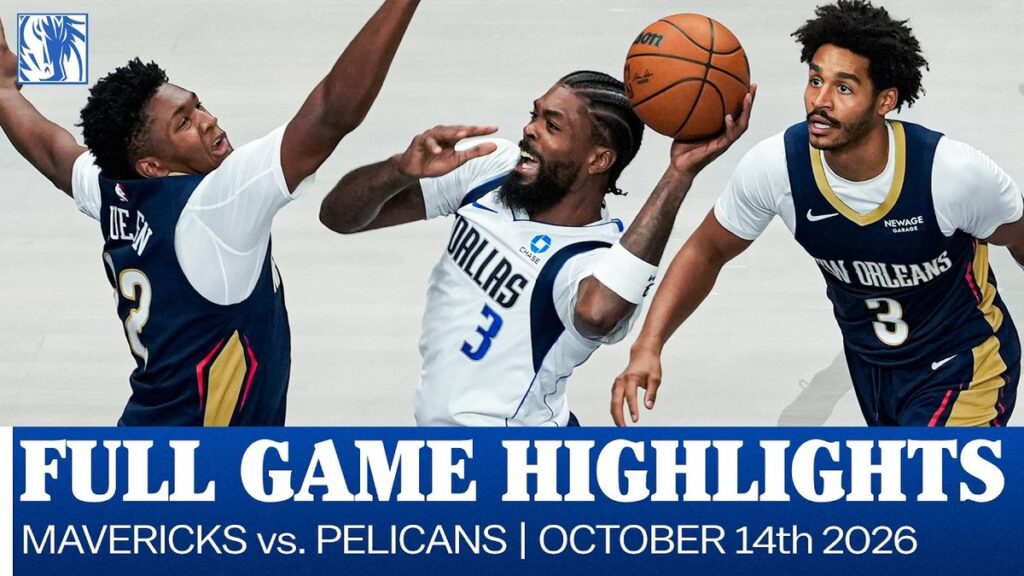 Dallas Mavericks players on the floor during the preseason game against the New Orleans Pelicans