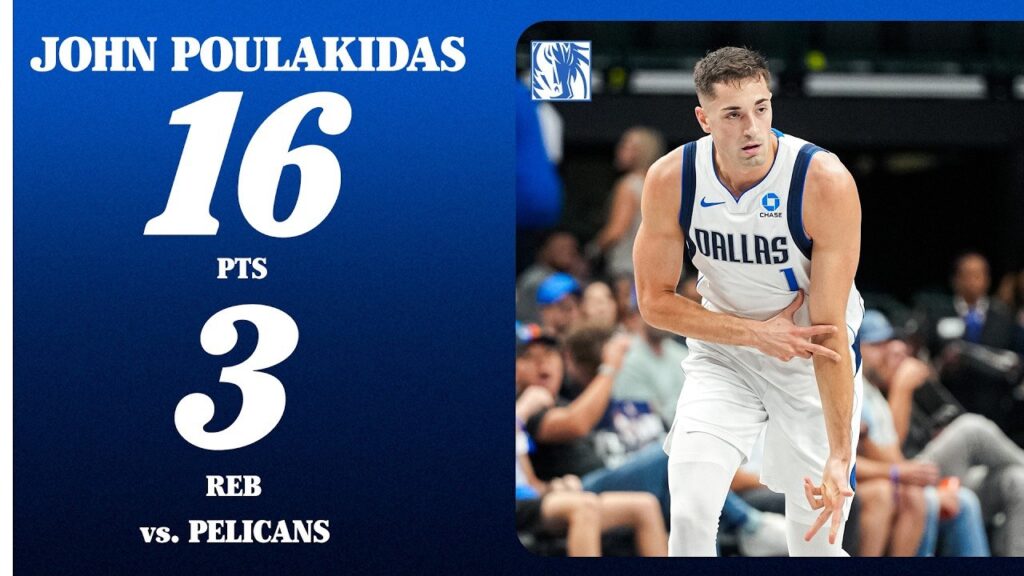 Dallas Mavericks wing John Poulakidas during the preseason game against the New Orleans Pelicans