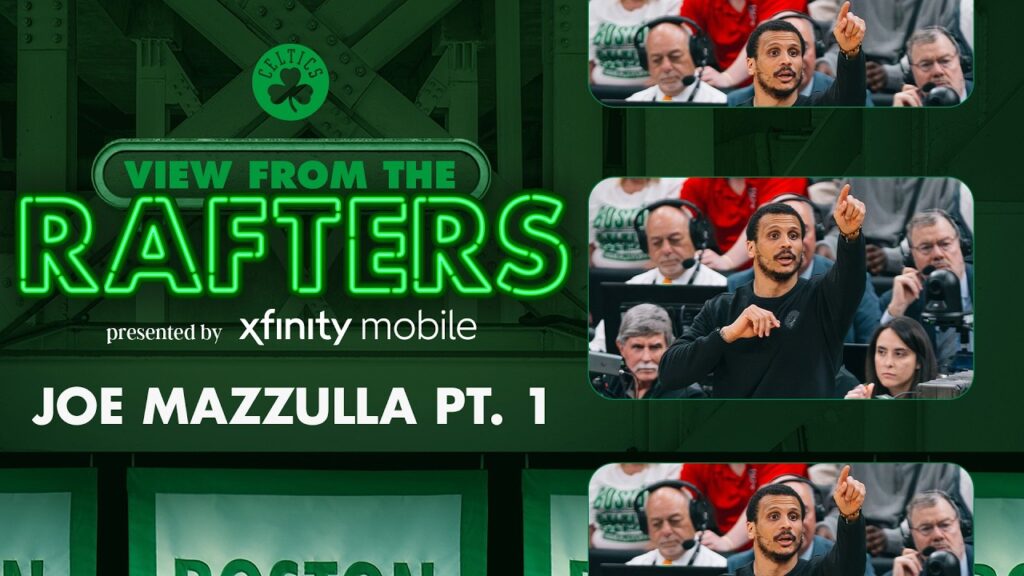 Joe Mazzulla in a Boston Celtics video interview