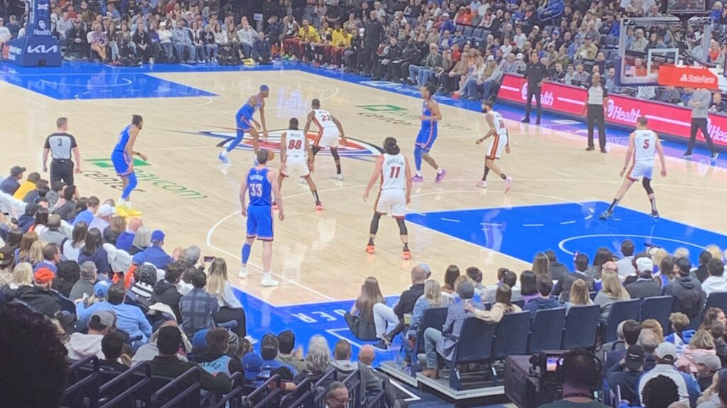 The Oklahoma City Thunder host the Miami Heat at Paycom Center in March 2024