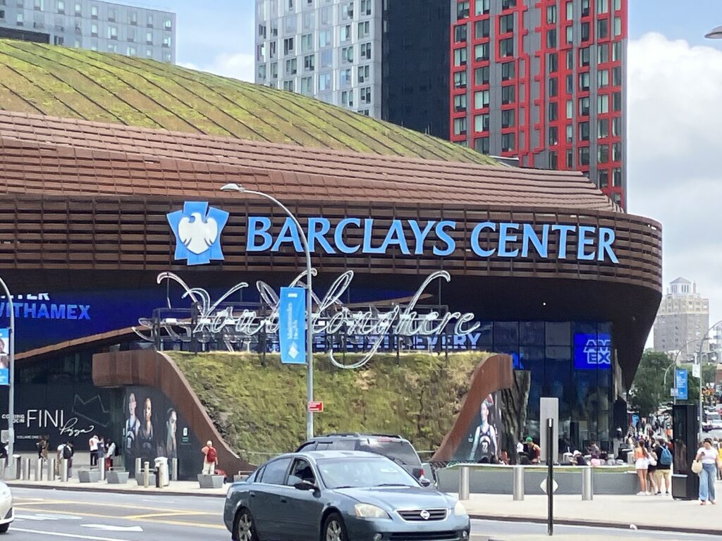 Barclays Center in Brooklyn, home of the Nets, which hosts Swamp Dragons Night on Jan. 29, 2027