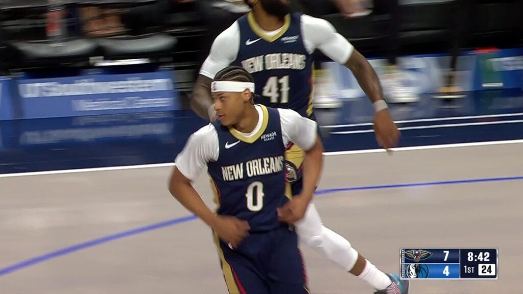 New Orleans Pelicans guard Jeremiah Fears during the preseason win at Dallas