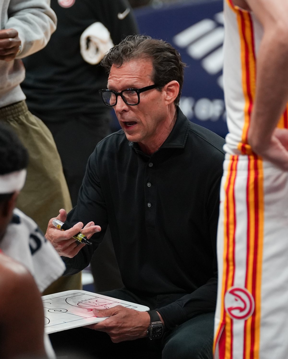 Quin Snyder coaching the Hawks