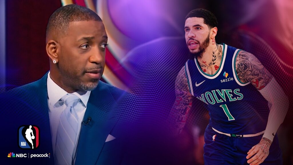 NBA on NBC Showtime panel graphic with Tracy McGrady, Vince Carter and Brian Scalabrine discussing West and East contenders