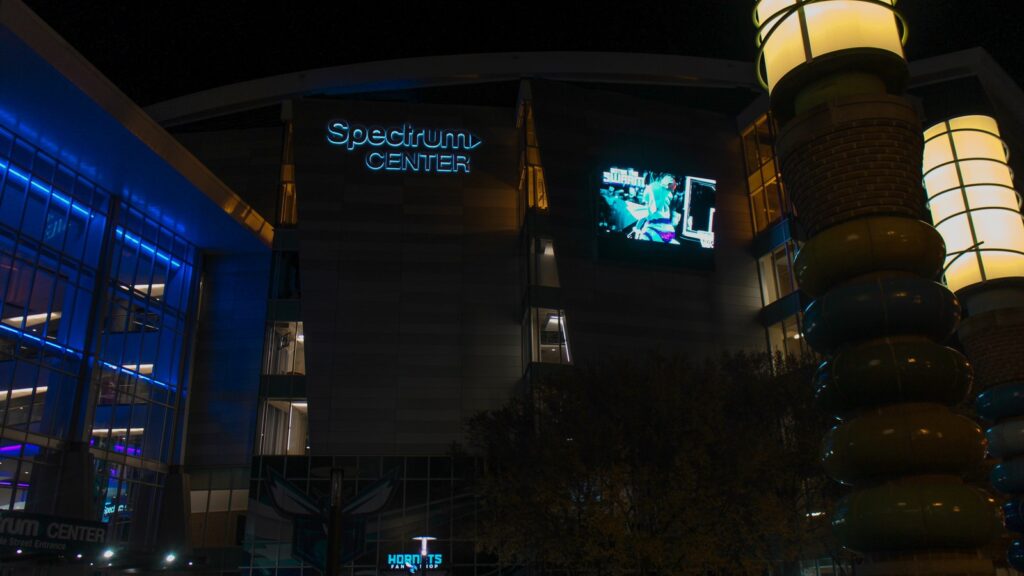 Spectrum Center in Charlotte before a Hornets game, December 2016 (file photo)