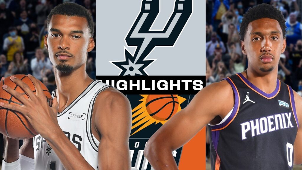 San Antonio Spurs players celebrating during the preseason win over the Phoenix Suns