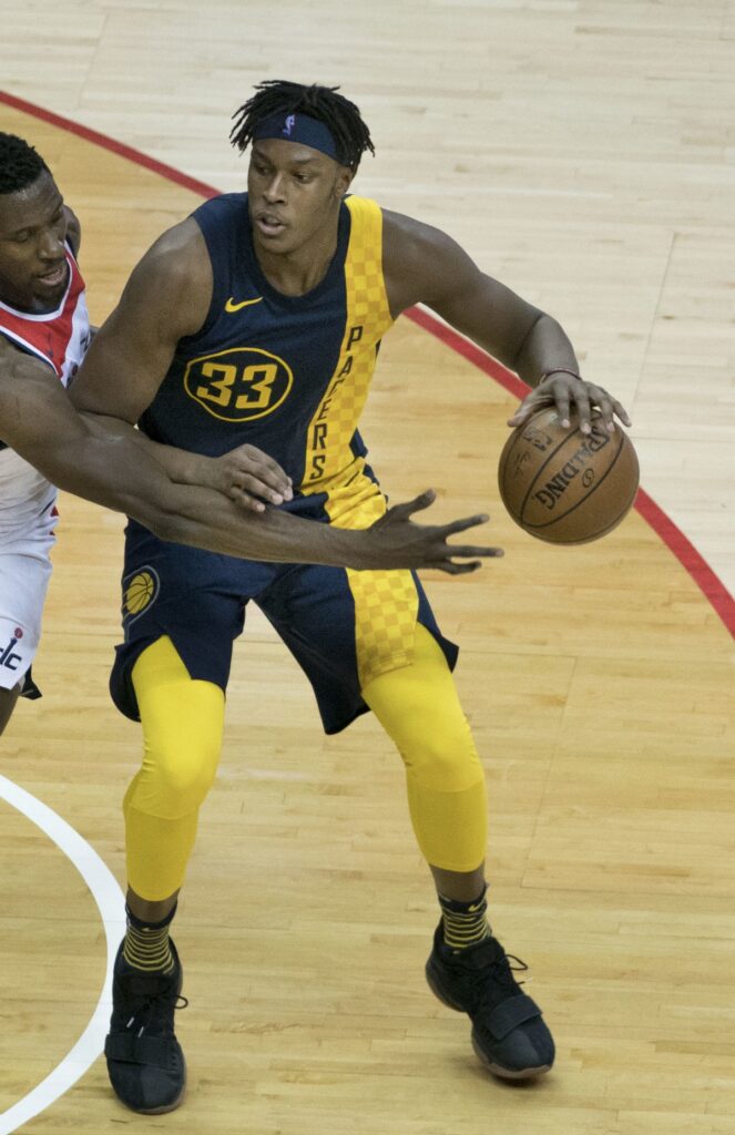 Myles Turner in an Indiana Pacers uniform