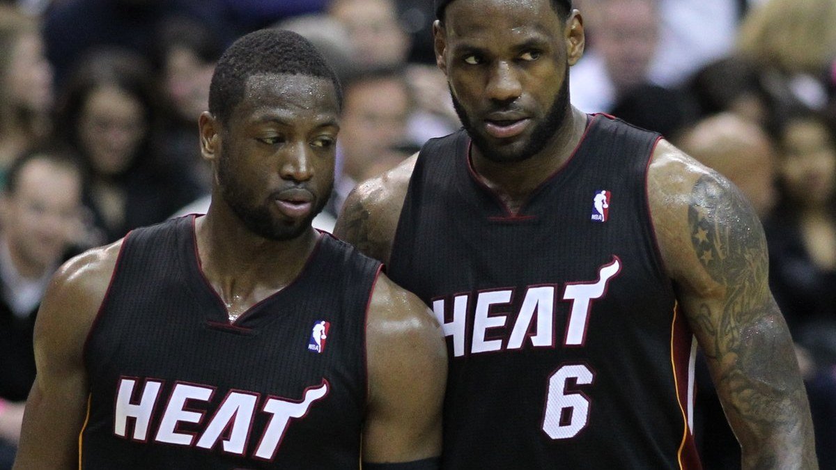 Dwyane Wade and LeBron James with the Miami Heat