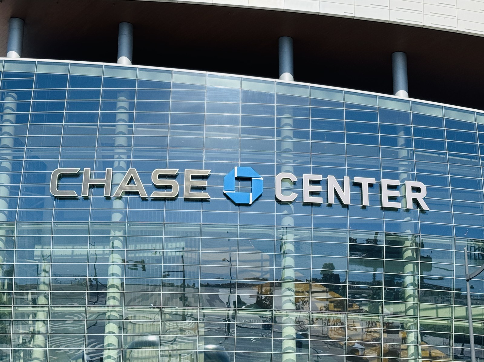 Chase Center exterior in San Francisco on a clear day, August 2025