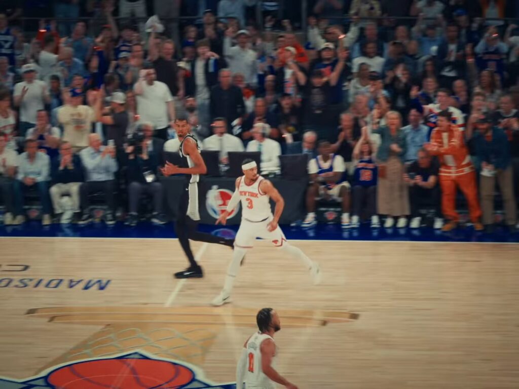 Victor Wembanyama and Josh Hart in Game 3 of the 2026 NBA Finals