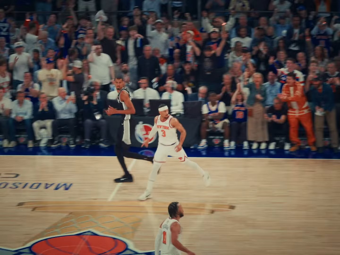 Victor Wembanyama and Josh Hart in Game 3 of the 2026 NBA Finals