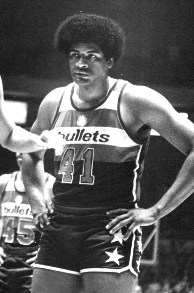 Wes Unseld in his Bullets uniform in the mid-1970s